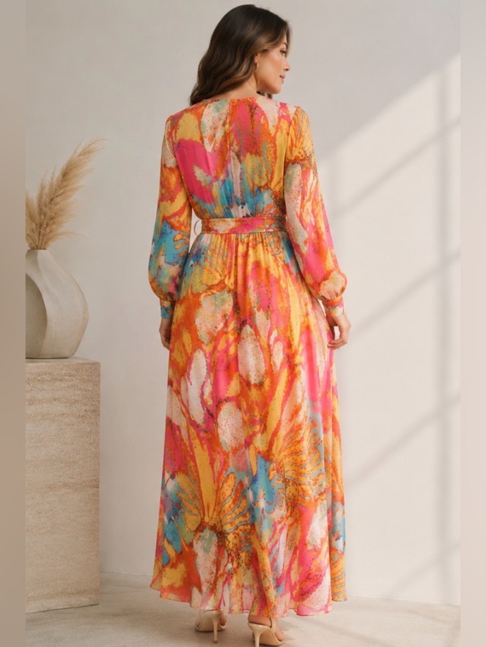 Spy Zone Exchange Abstract Maxi Dress — Size Small — EUC - Picture 4 of 7